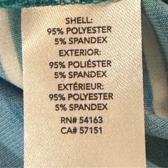 Chaps green white sleeveless knee length shift dress size 8
 b13 - Picture 3 of 4